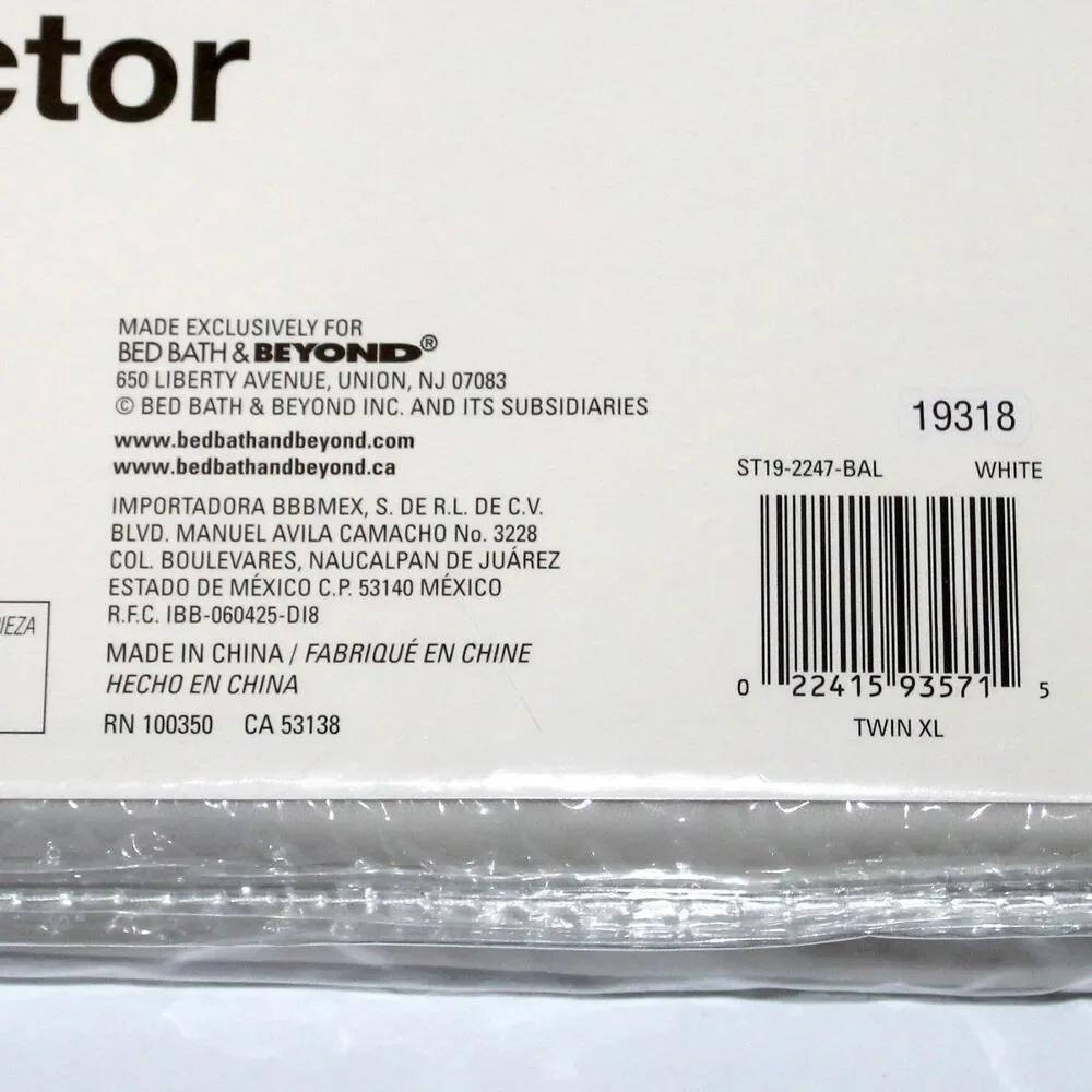 Salt Waterproof Mattress Protector Twin XL 12” white vinyl zippered